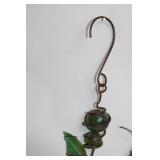 Decorative Hanging Metal Sculpture with Glass Accents
