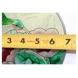 Handmade Stained Glass Art with Hummingbird and Floral Design by Joan Baker