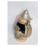 Vintage German Beer Stein with Pewter Lid and Munich City Scene