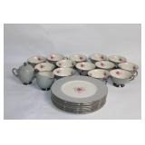 Flintridge China 29-Piece Vintage Rose Dinnerware Set