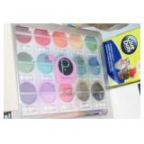 Arts and Crafts Supplies Set with Canvas, Chalks, and Stampability Kit