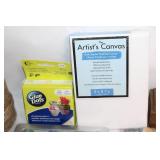 Arts and Crafts Supplies Set with Canvas, Chalks, and Stampability Kit