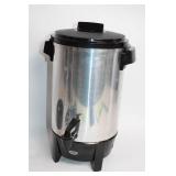 Stainless Steel 30-Cup Coffee Percolator with Power Cord and Basket
