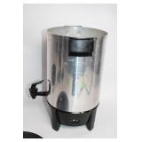 Stainless Steel 30-Cup Coffee Percolator with Power Cord and Basket