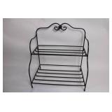 Vintage Black Metal Shelf Rack