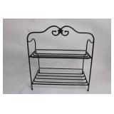 Vintage Black Metal Shelf Rack