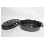 Speckled Enamel Roaster with Lid - 15 Inches