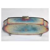 Vintage Silver-Plated Jewelry Box with Ornate Lid Design