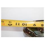 Vintage Silver-Plated Jewelry Box with Ornate Lid Design