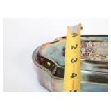 Vintage Silver-Plated Jewelry Box with Ornate Lid Design