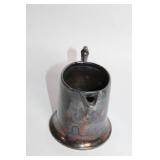 Vintage Set of 2 Silver-Plated Creamers with Ornate Handles