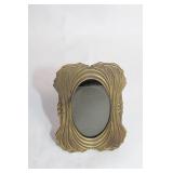 Antique Brass Jewelry Box and Vintage Ornate Brass Picture Frame