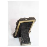 Antique Brass Jewelry Box and Vintage Ornate Brass Picture Frame