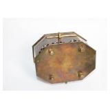 Antique Brass Jewelry Box and Vintage Ornate Brass Picture Frame