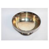 Vintage Iridescent Silver-Plated Serving Bowl - 5 Inches Tall