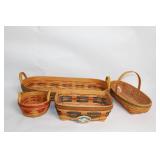 Longaberger Handwoven Basket Collection - Set of 4