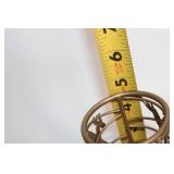 Set of 3 Bronze Candle Holders with Holiday Decorations