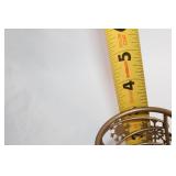 Set of 3 Bronze Candle Holders with Holiday Decorations