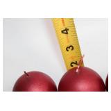 Set of 3 PartyLite Red Ball Candles in Original Box