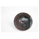 Vintage Miniature Copper Liberty Bell Souvenir with Wooden Handle