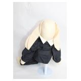 Stuffed Bunny Toy in Black Outfit