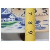 Antique Porcelain Windmill Design Mantel Clock