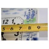 Antique Porcelain Windmill Design Mantel Clock