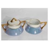 Vintage 1935 Z.S. & Co. Bavaria Lusterware Cream and Sugar Set