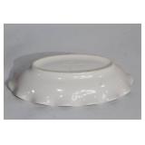 Set of 2 Decorative Bowls - White Porcelain and Leaf-Shaped Glazed Ceramic