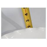 Set of 2 Decorative Bowls - White Porcelain and Leaf-Shaped Glazed Ceramic