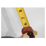 Yellow Scalloped Ceramic Bowl and Rustic Wooden Chicken Decor Pair