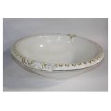 Antique Washbasin and Pitcher Set with Gold Detailing