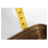 Set of Wicker Basket and Brass Tub with Handles