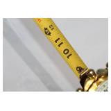 Vintage Brass Anniversary Clock by Lacey with Floral Dial