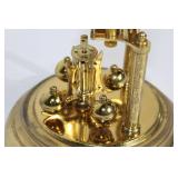 Vintage Brass Anniversary Clock by Lacey with Floral Dial