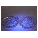 Collection of Elegant Glassware with Crystal Patterns