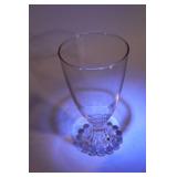 Vintage Set of 40 Clear Glassware Pieces with Decorative Bubble Design