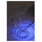 Vintage Set of 40 Clear Glassware Pieces with Decorative Bubble Design