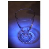 Vintage Set of 40 Clear Glassware Pieces with Decorative Bubble Design