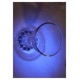 Vintage Set of 40 Clear Glassware Pieces with Decorative Bubble Design