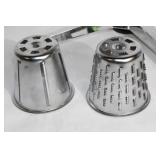 Vintage Silver Star Rotary Cheese Grater with 3 Drum Attachments