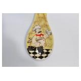 Decorative Ceramic Spoon Rest with Chef Design