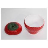 Set of 3 Fruit-Themed Ceramic Containers and Decoration