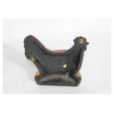 Pair of 2 Cast Iron Rooster and Hen Doorstops