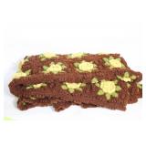 Handmade Crocheted Afghan with Floral Design