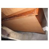 Solid Wood Hutch Cabinet with Glass Doors and Drawers