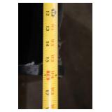 Vintage Black Wooden Magazine Rack with Floral Accent