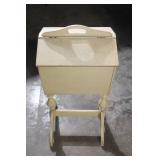 Vintage Wooden Sewing Cabinet with Lid and Handle