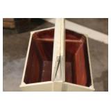 Vintage Wooden Sewing Cabinet with Lid and Handle