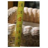 Woven Wicker Plant Stand with Metal Base